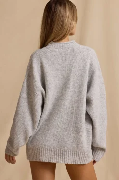 Oh Polly Knitwear | Tracksuits^Oversized Knit Jumper in Ice Marl IceMarl