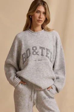 Oh Polly Knitwear | Tracksuits^Oversized Knit Jumper in Ice Marl IceMarl