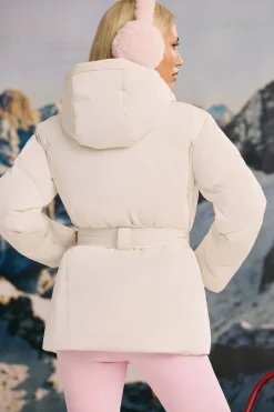 Oh Polly Coats | Tops^Oversized Quilted Hooded Ski Jacket in Ice White IceWhite