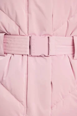 Oh Polly Coats | Tops^Oversized Quilted Hooded Ski Jacket in Pastel Pink PastelPink