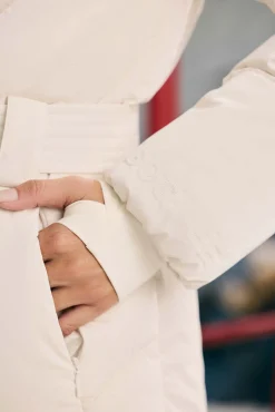 Oh Polly Coats | Tops^Oversized Quilted Hooded Ski Jacket in Ice White IceWhite