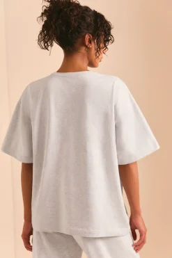 Oh Polly Tee'S & Tanks^Oversized Short Sleeve T-Shirt in Heather Grey HeatherGrey