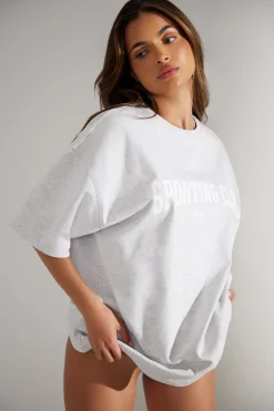 Oh Polly Tee'S & Tanks | Matching Sets^Oversized Short Sleeve T-Shirt in Heather Grey HeatherGrey
