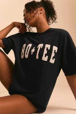 Oh Polly Tee'S & Tanks^Oversized Short Sleeve T-Shirt in Black