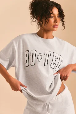 Oh Polly Tee'S & Tanks^Oversized Short Sleeve T-Shirt in Heather Grey HeatherGrey