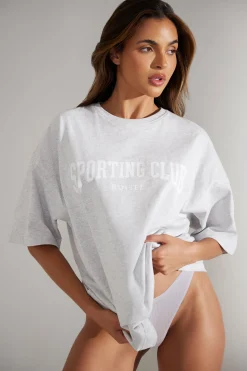 Oh Polly Tee'S & Tanks | Matching Sets^Oversized Short Sleeve T-Shirt in Heather Grey HeatherGrey