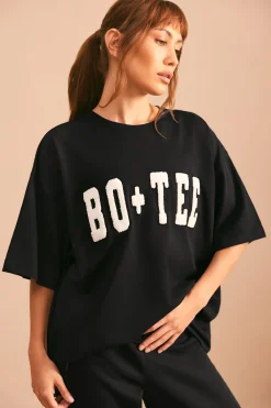 Oh Polly Tee'S & Tanks^Oversized Short Sleeve T-Shirt in Black