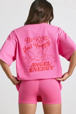 Oh Polly Matching Sets | Tee'S & Tanks^Oversized Short-Sleeve T-shirt in Hot Pink HotPink