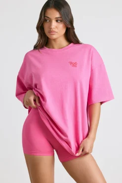 Oh Polly Matching Sets | Tee'S & Tanks^Oversized Short-Sleeve T-shirt in Hot Pink HotPink