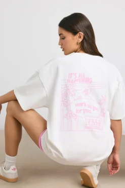 Oh Polly Tee'S & Tanks | Matching Sets^Oversized Short-Sleeve T-shirt in White