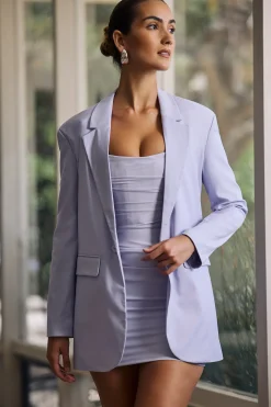 Oh Polly Outerwear | Fall Outfits^Oversized Single-Breasted Blazer in Soft Lilac SoftLilac