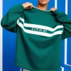 Oh Polly Tracksuits^Oversized Sweatshirt in Varsity Green VarsityGreen