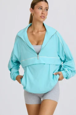 Oh Polly Coats | Tracksuits^Oversized Track Jacket in Aqua