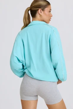 Oh Polly Coats | Tracksuits^Oversized Track Jacket in Aqua