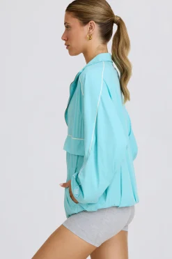 Oh Polly Coats | Tracksuits^Oversized Track Jacket in Aqua
