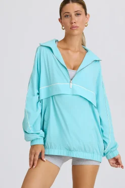 Oh Polly Coats | Tracksuits^Oversized Track Jacket in Aqua