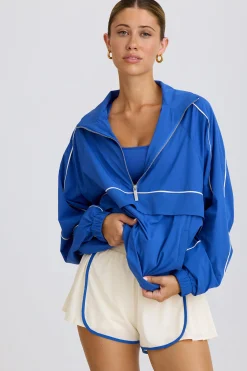 Oh Polly Coats | Tracksuits^Oversized Track Jacket in Cobalt