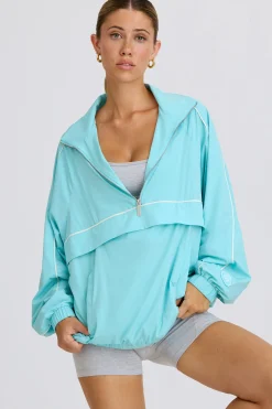 Oh Polly Coats | Tracksuits^Oversized Track Jacket in Aqua