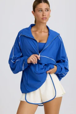 Oh Polly Coats | Tracksuits^Oversized Track Jacket in Cobalt