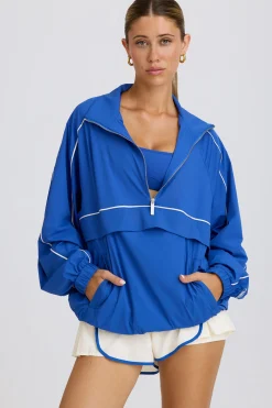 Oh Polly Coats | Tracksuits^Oversized Track Jacket in Cobalt