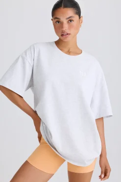 Oh Polly Tee'S & Tanks^Oversized T-Shirt in Grey Marl GreyMarl