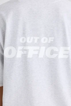 Oh Polly Tee'S & Tanks^Oversized T-Shirt in Grey Marl GreyMarl