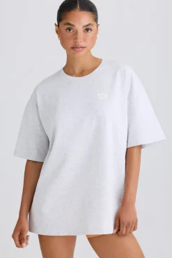 Oh Polly Tee'S & Tanks^Oversized T-Shirt in Grey Marl GreyMarl