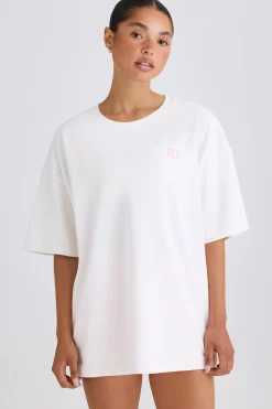 Oh Polly Tee'S & Tanks^Oversized T-Shirt in White