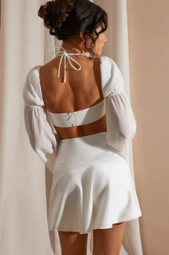 Oh Polly Women'S Clothing Sale - $65 And Under | Women'S Clothing Sale - $40 And Under^Panelled Flare Mini Skirt in White