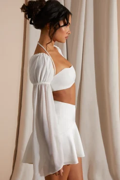 Oh Polly Women'S Clothing Sale - $65 And Under | Women'S Clothing Sale - $40 And Under^Panelled Flare Mini Skirt in White