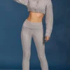 Oh Polly Petite | Knitwear^Petite Cable-Knit Flared Trousers in Grey Marl GreyMarl