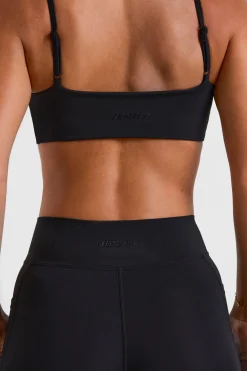 Oh Polly Petite^Petite Cross Waistband Flare Pocket Leggings in Black