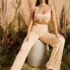 Oh Polly Women'S Clothing Sale - $65 And Under | Women'S Clothing Sale - $40 And Under^Petite Cut Out Wide Leg Trousers in Beige