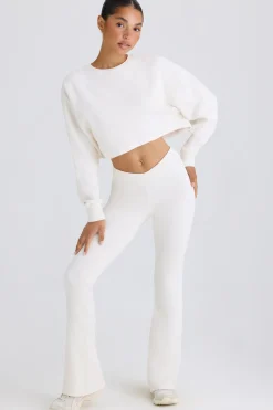 Oh Polly Petite^Petite Flared Trousers in White