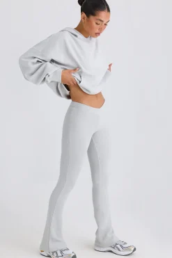 Oh Polly Petite^Petite Flared Trousers in Pacific Grey PacificGrey