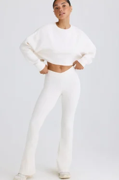 Oh Polly Petite^Petite Flared Trousers in White