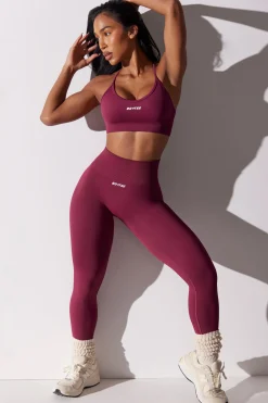 Oh Polly Petite^Petite High Waist Super Sculpt Leggings in Plum
