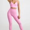 Oh Polly Petite^Petite High-Waist Define Luxe Leggings in Bubblegum Pink