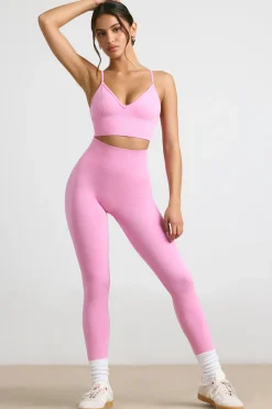 Oh Polly Petite^Petite High-Waist Define Luxe Leggings in Bubblegum Pink
