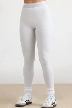 Oh Polly Petite^Petite High-Waist Leggings in Grey Marl GreyMarl
