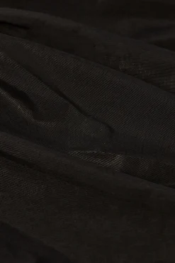 Oh Polly Women'S Clothing Sale - $65 And Under^Petite Metallic Ruffle Low-Rise Flared Trousers in Black