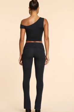 Oh Polly Women'S Clothing Sale - $65 And Under^Petite Mid Rise Modal Cashmere Blend Trousers in Black