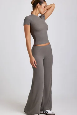 Oh Polly Women'S Clothing Sale - $65 And Under | Women'S Clothing Sale - $40 And Under^Petite Mid Rise Wide Leg Trouser in Grey
