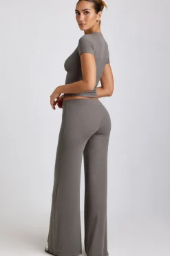 Oh Polly Women'S Clothing Sale - $65 And Under | Women'S Clothing Sale - $40 And Under^Petite Mid Rise Wide Leg Trouser in Grey