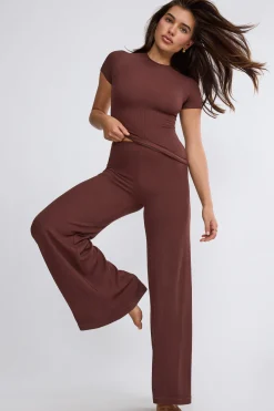 Oh Polly Women'S Clothing Sale - $65 And Under | Women'S Clothing Sale - $40 And Under^Petite Mid Rise Wide Leg Trouser in Chocolate