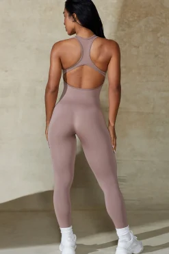 Oh Polly Women'S Clothing Sale - $65 And Under | Women'S Clothing Sale - $40 And Under^Petite Open Back Define Luxe Unitard in Mocha
