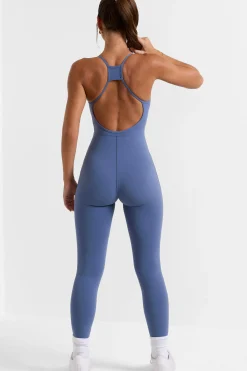 Oh Polly Women'S Clothing Sale - $65 And Under | Women'S Clothing Sale - $40 And Under^Petite Open Back Full Length Unitard in Slate Blue SlateBlue
