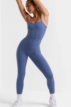 Oh Polly Women'S Clothing Sale - $65 And Under | Women'S Clothing Sale - $40 And Under^Petite Open Back Full Length Unitard in Slate Blue SlateBlue