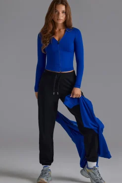 Oh Polly Tracksuits | Petite^Petite Relaxed Mid-Rise Joggers in Black
