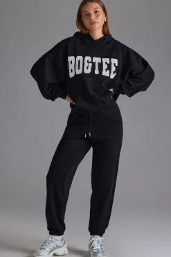 Oh Polly Tracksuits | Petite^Petite Relaxed Mid-Rise Joggers in Black